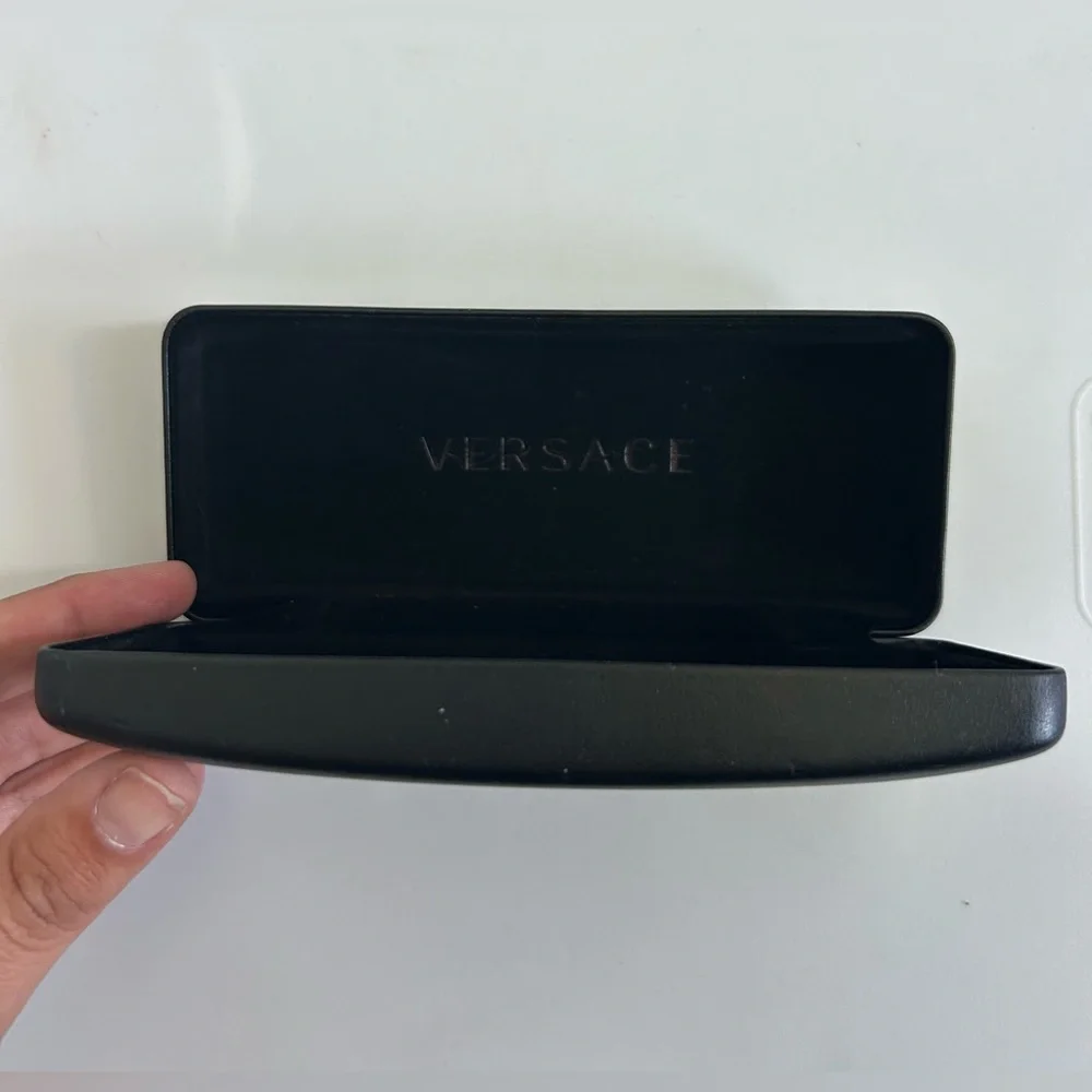 EUC Versace Eyeglass Case with Lens Wipe